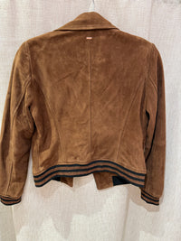 Veste en cuir I.Code chocolat T.36