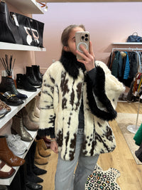 Veste lapin effet vache T.40