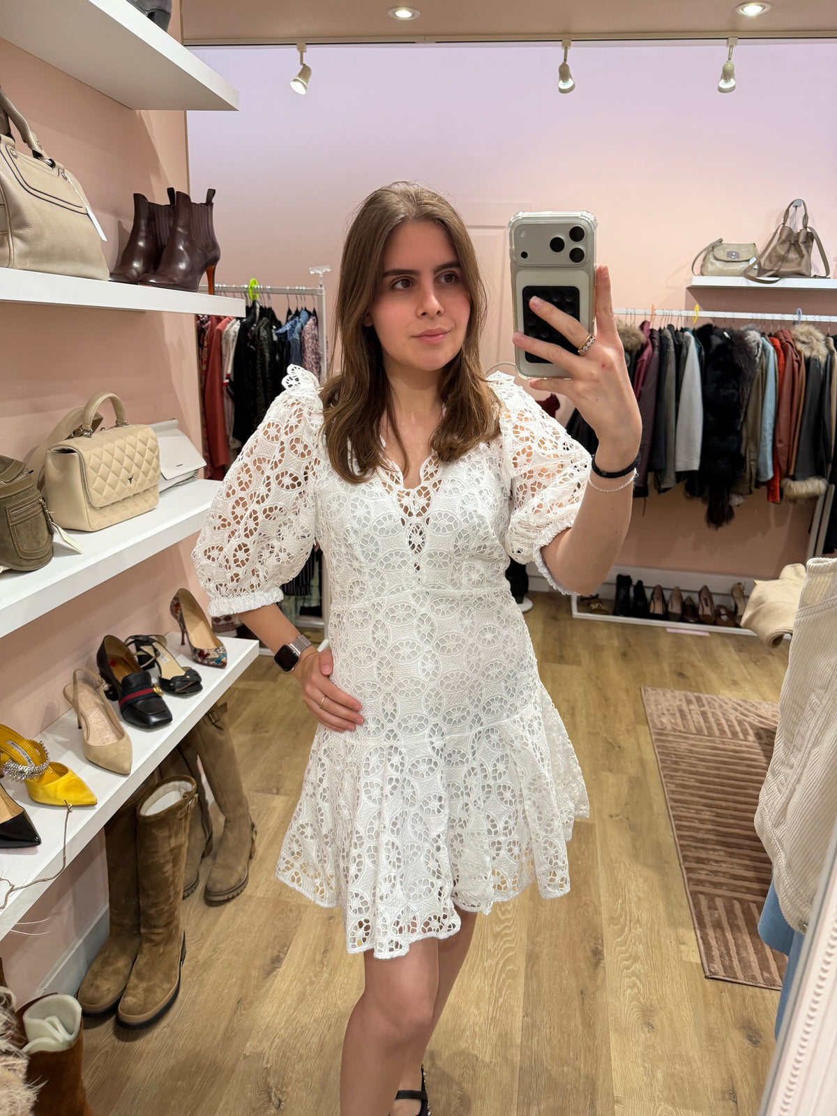 Robe blanche en dentelle Sandro - T.36 21/09