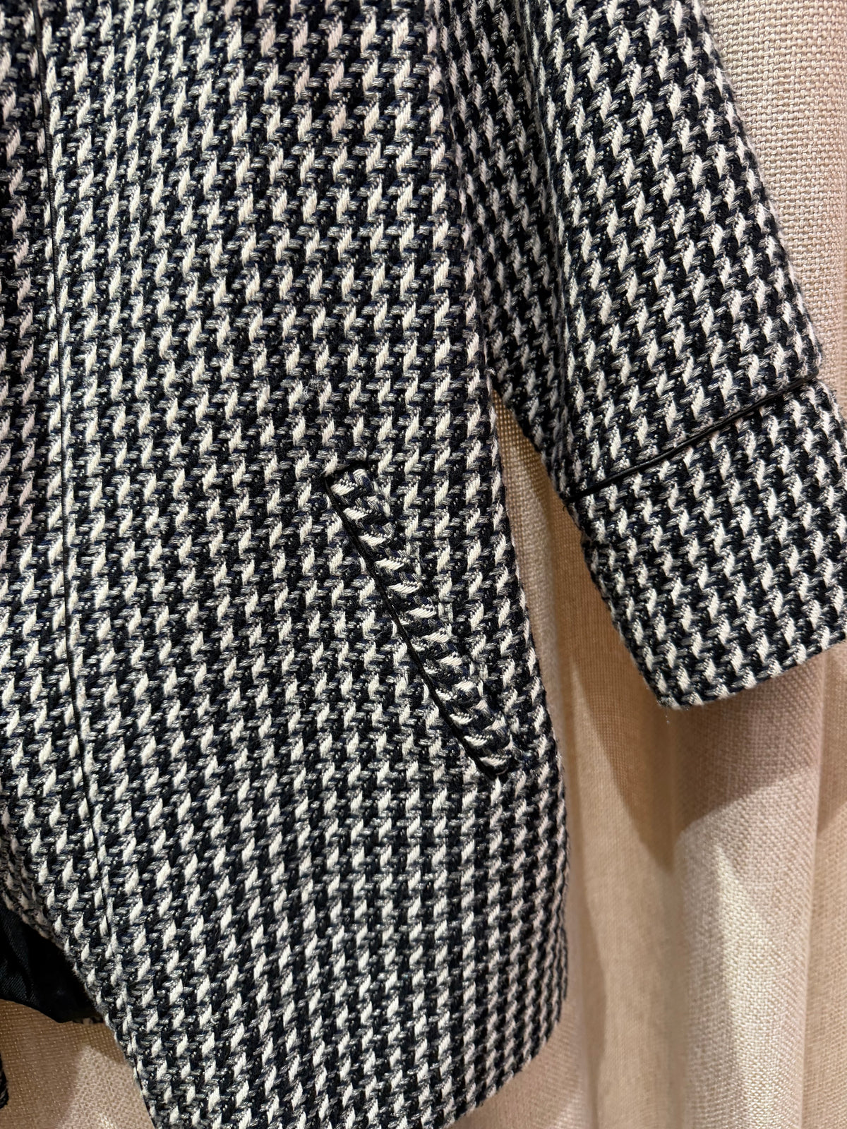 Veste pied-de-poule grise et blanche one step T.42 25/10