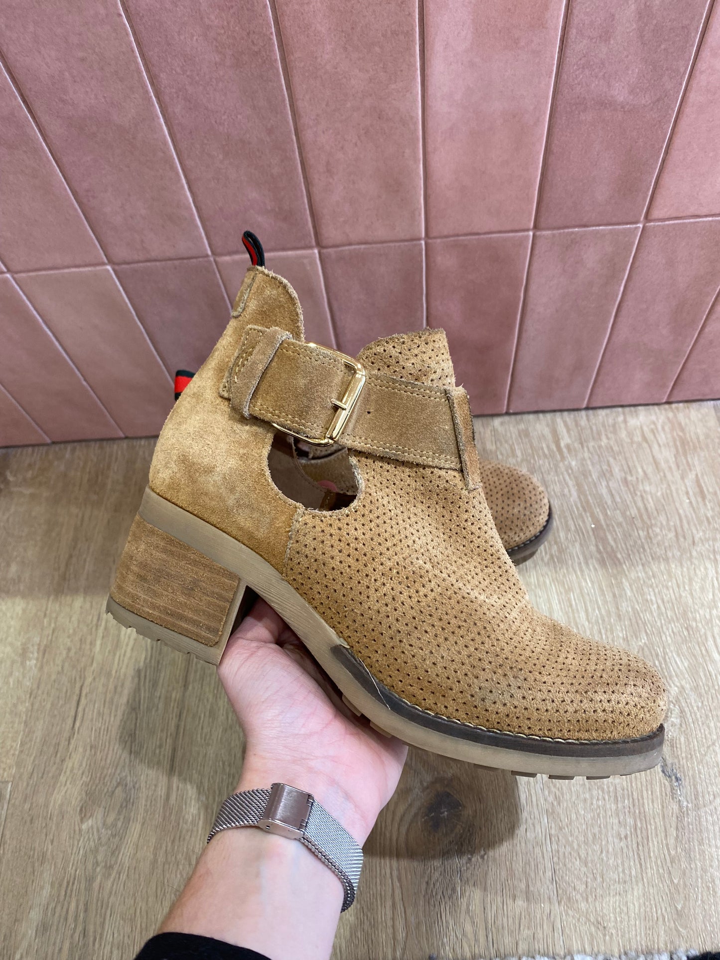 Bottines camel T.38