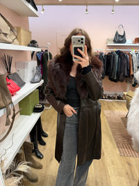 Manteau en cuir Pablo Valentino T.40 marron 10/10