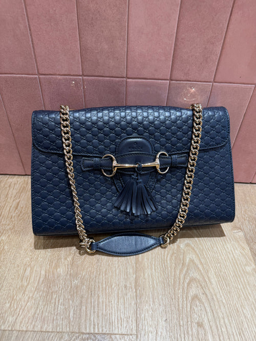 Sac Gucci bleu marine emily