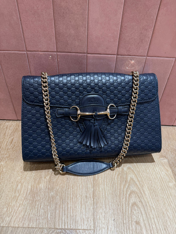 Sac Gucci bleu marine emily