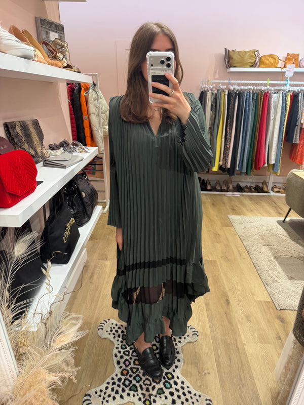Claudie Pierlot Robe Kaki Robe longue T.M 01/08