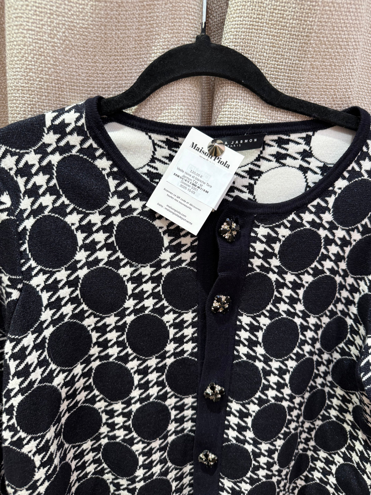 Veste noire et blanche Tara Jarmon T.M