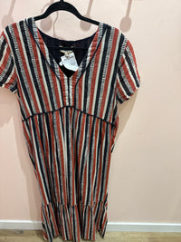 Robe longue MKT rouge et noir T.42
