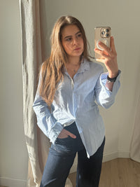 Chemise bleu rayures IKKS T.38