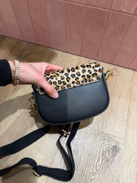 Sac noir sans marque léopard