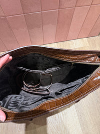 Sac marron croco Mac Douglas