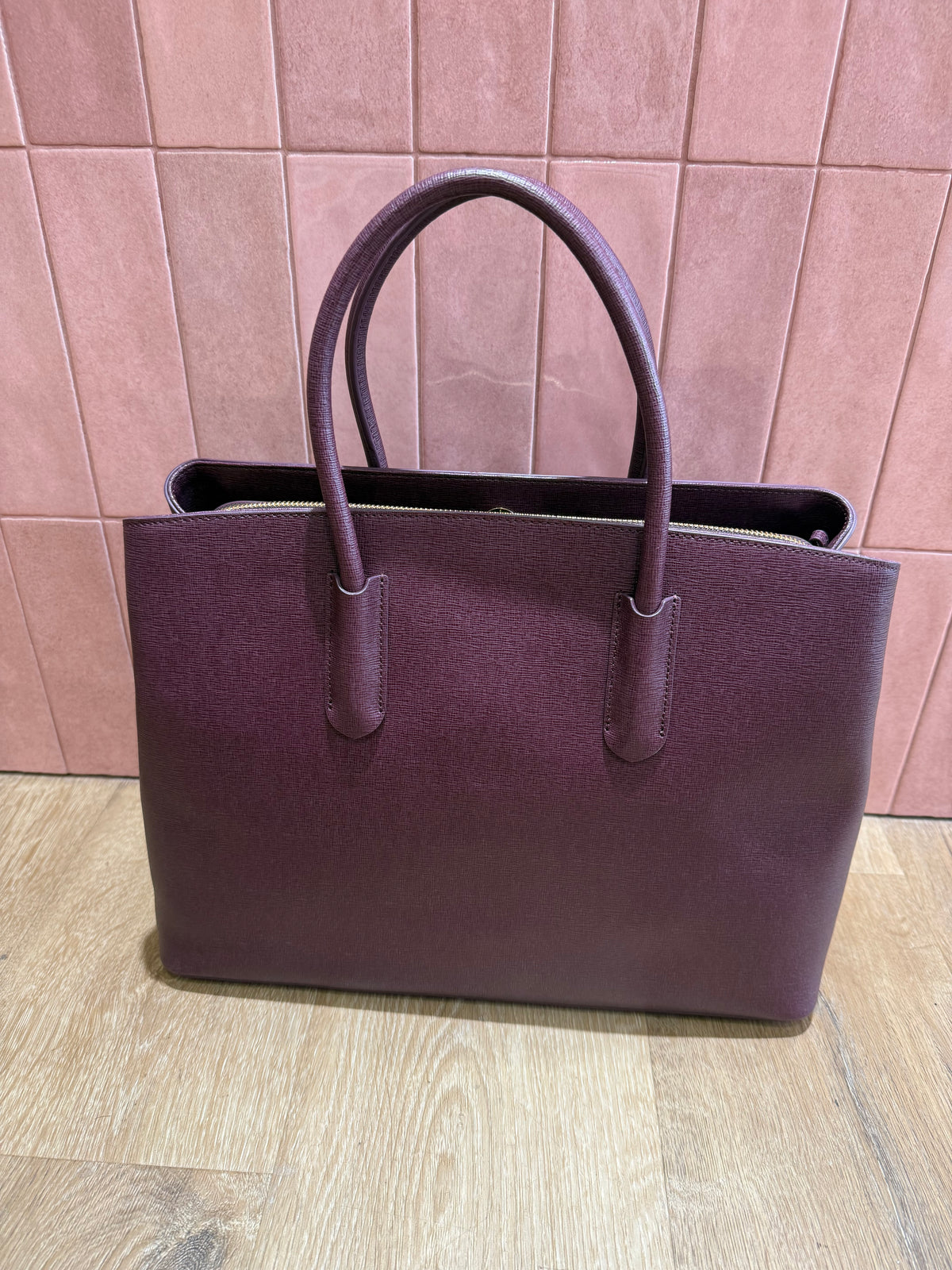 sac cabas furla neuf cuir violet 05/06