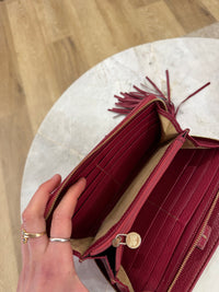 Portefeuille Lancel rose/ rouge