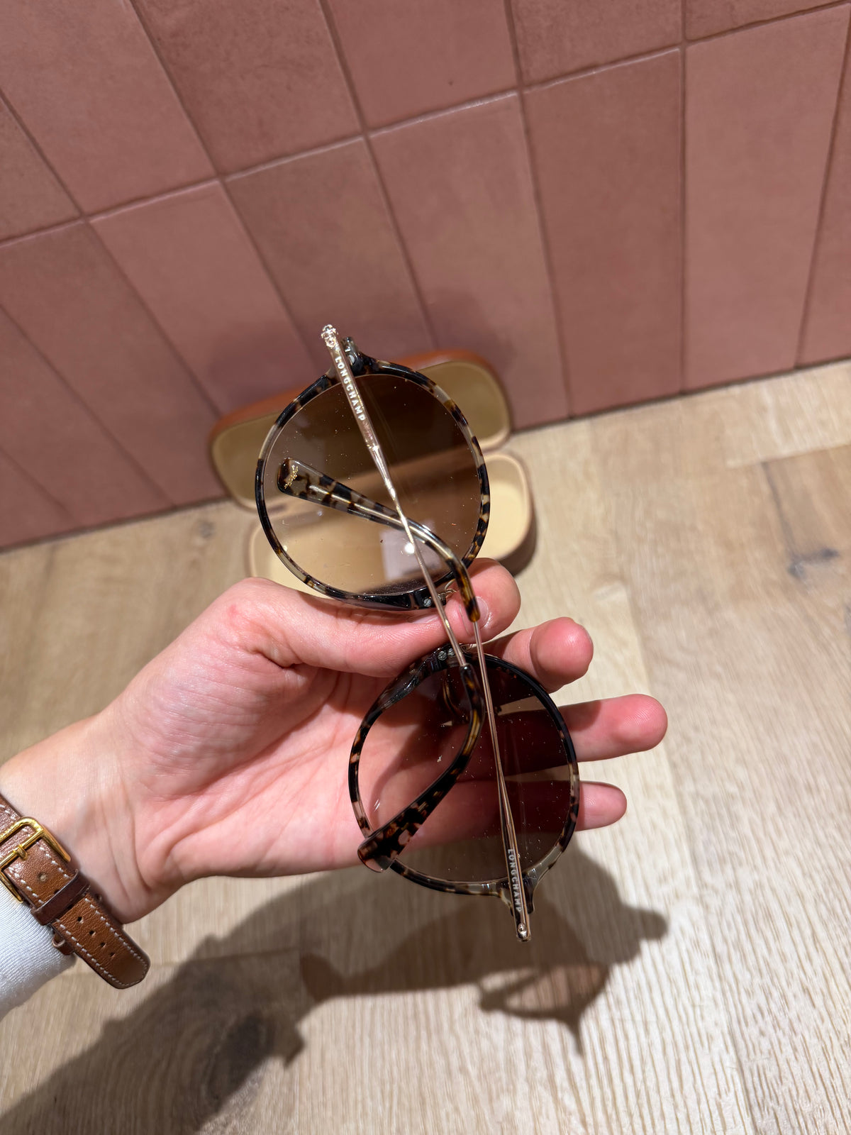 Lunettes marron et beige Longchamp Taille 03/09