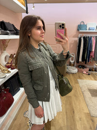Veste kaki en coton Berenice T.S 27/05