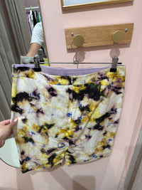 Jupe soie jaune et verte J.Crew T.38