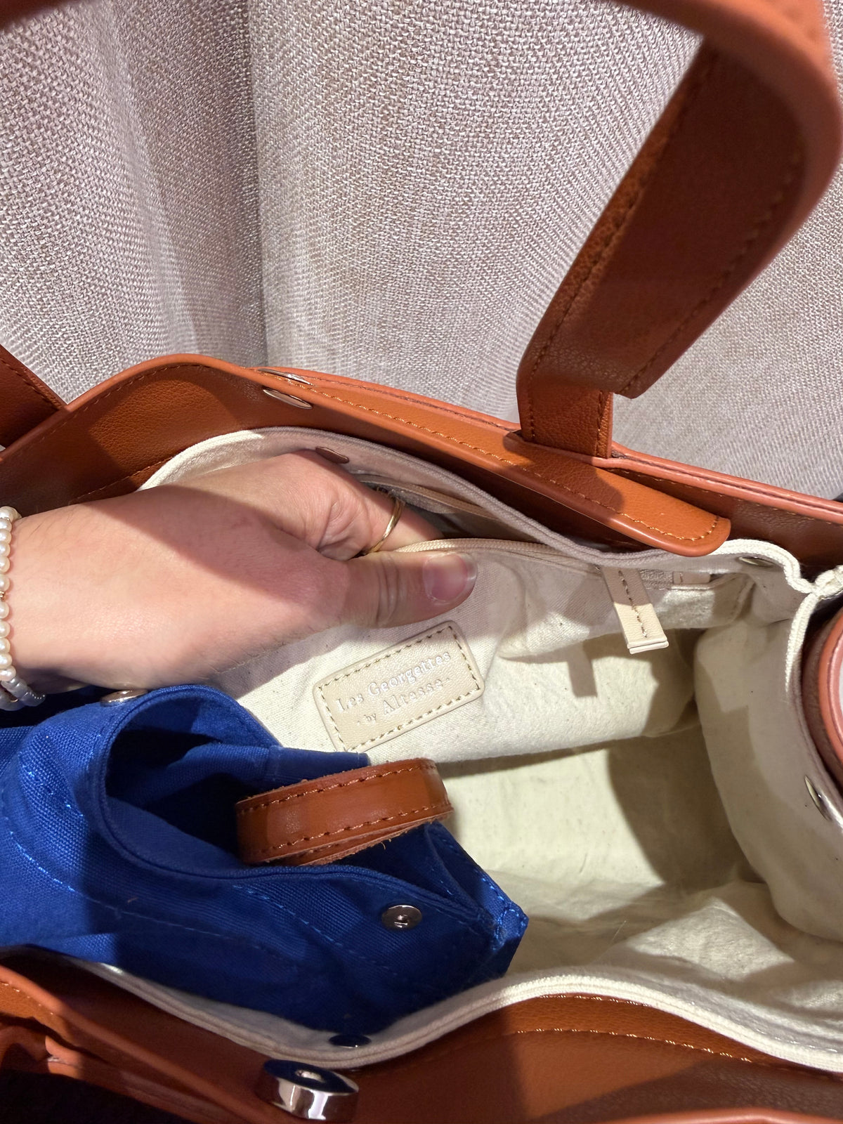 Sac marron cuir Les Georgettes