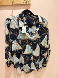 chemise bleu et doré gant Taille 42
