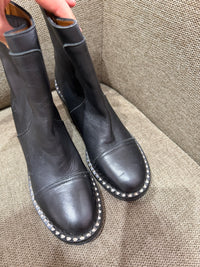 Zadig & Voltaire - Bottines noires à talons - T.37 01/09