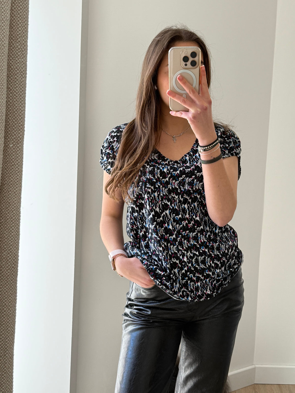 One Step - T-shirt bleu/noir - T.XL