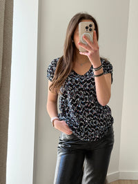 One Step - T-shirt bleu/noir - T.XL