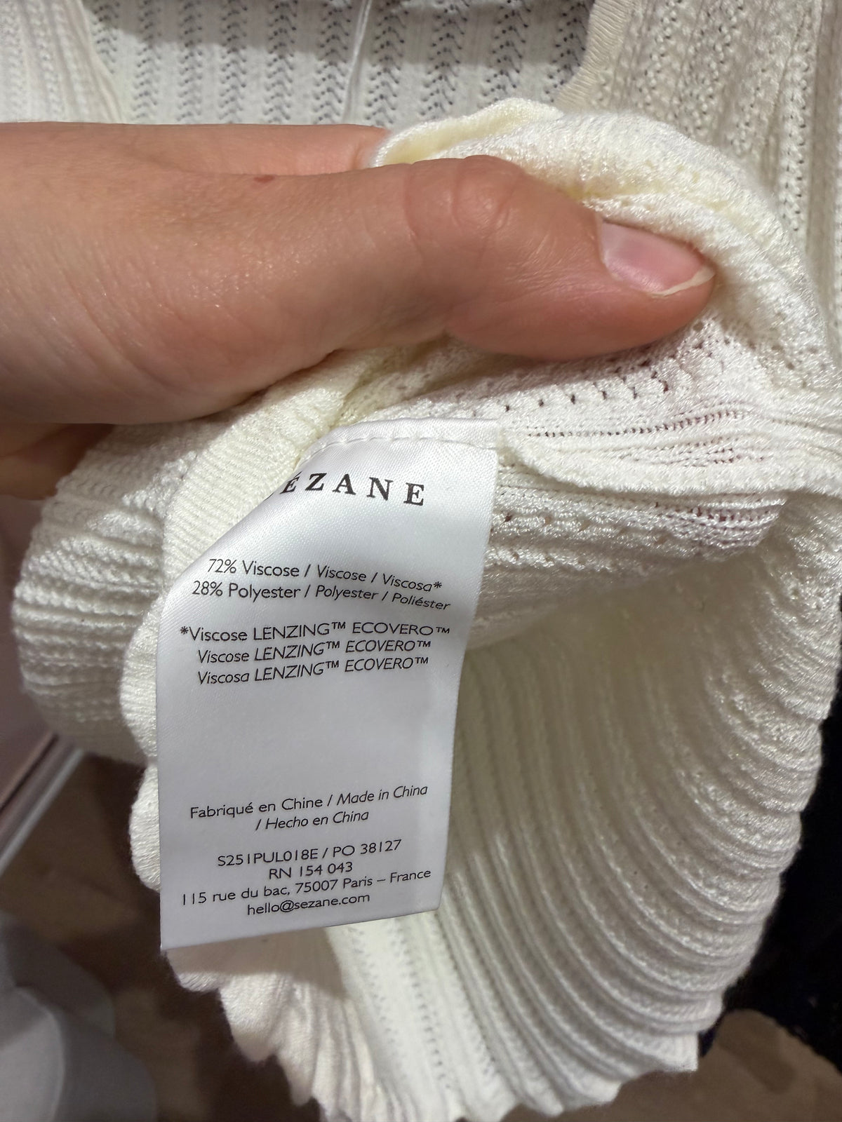 Top blanc en maille Sézane T.M