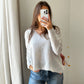 Pull gris maevy T.M cachemire laine