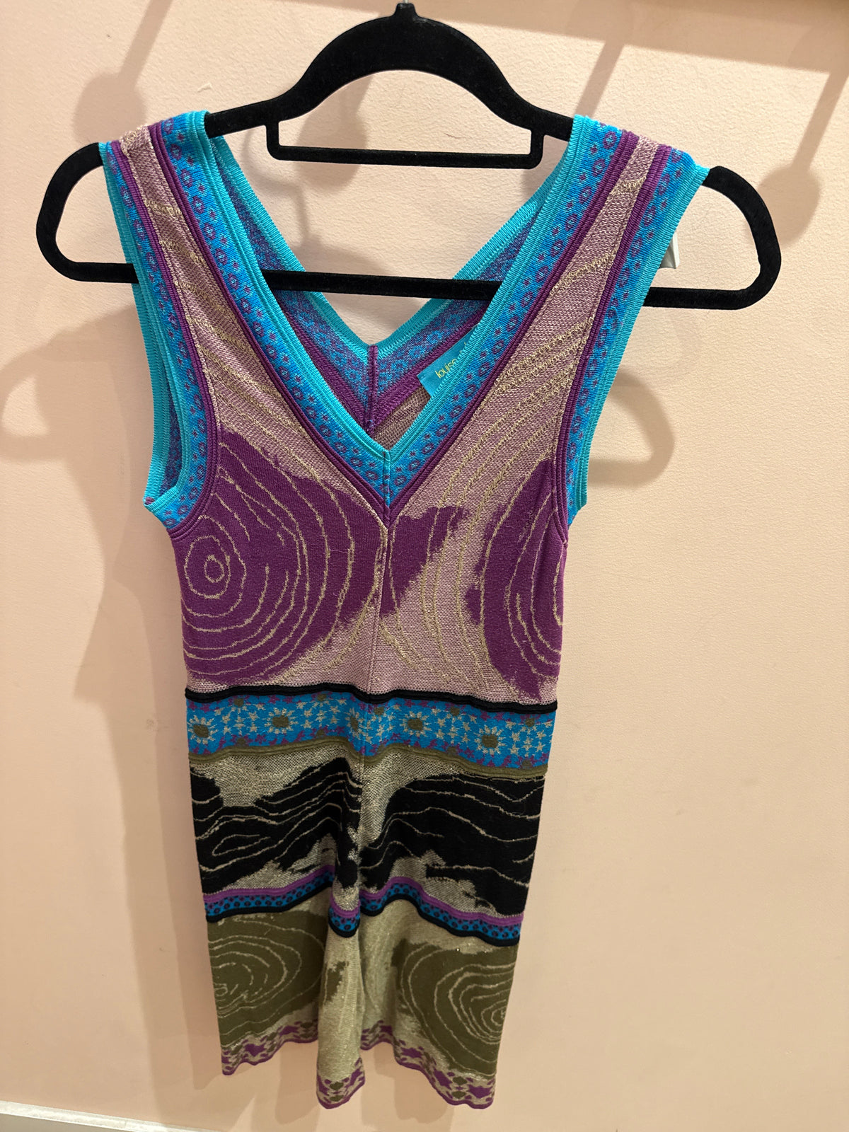 Robe longue bleu et violet Louise T.38