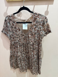 IKKS robe rouge et beige 38