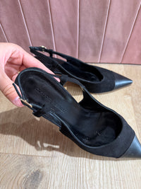 Escarpins noirs en daim T.39 Claudie Pierlot 01/09