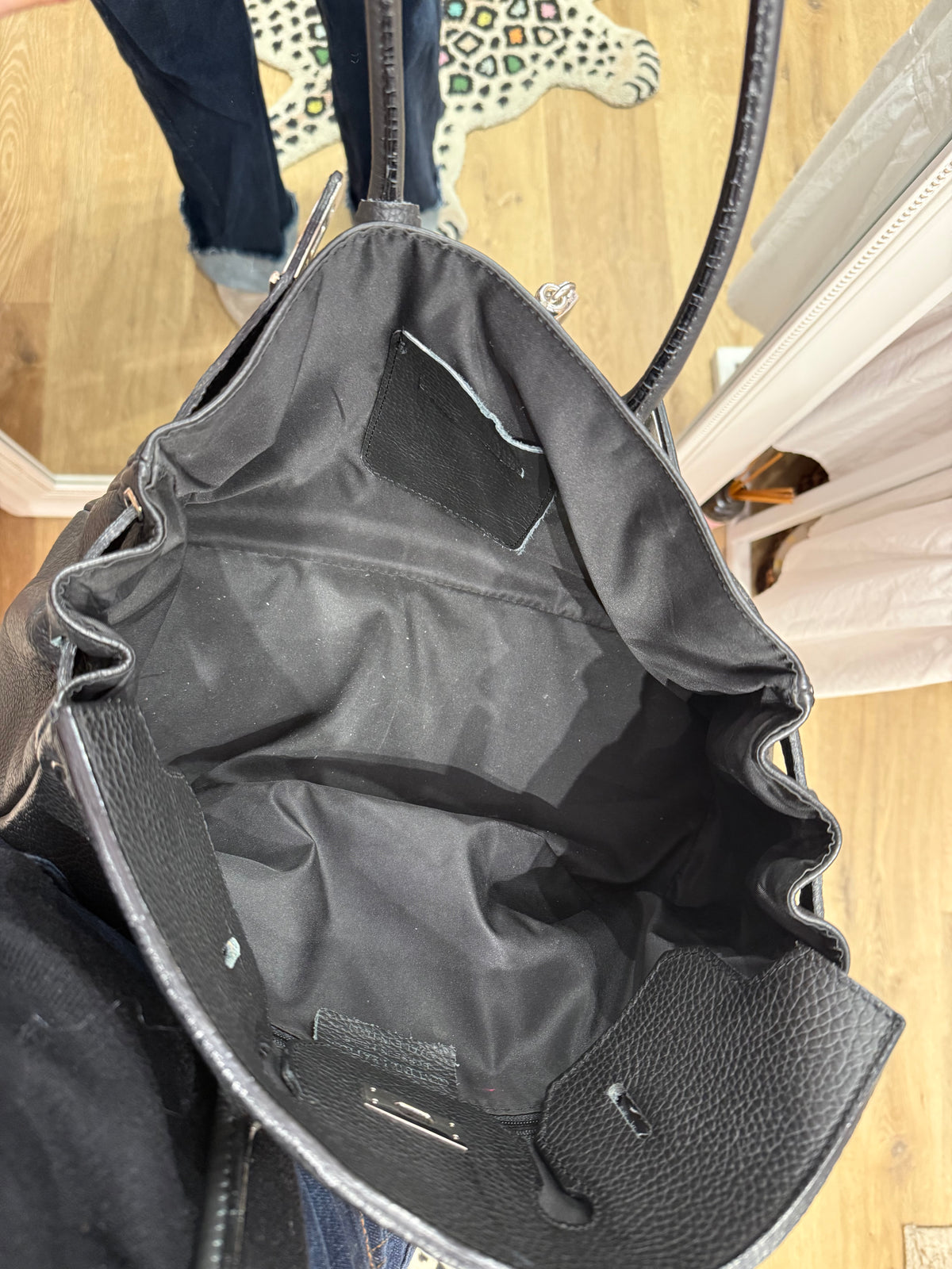 Sac cabas en cuir sans marque