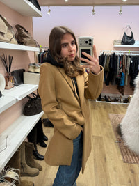 Manteau beige IKKS à capuche noire - T.M 12/10