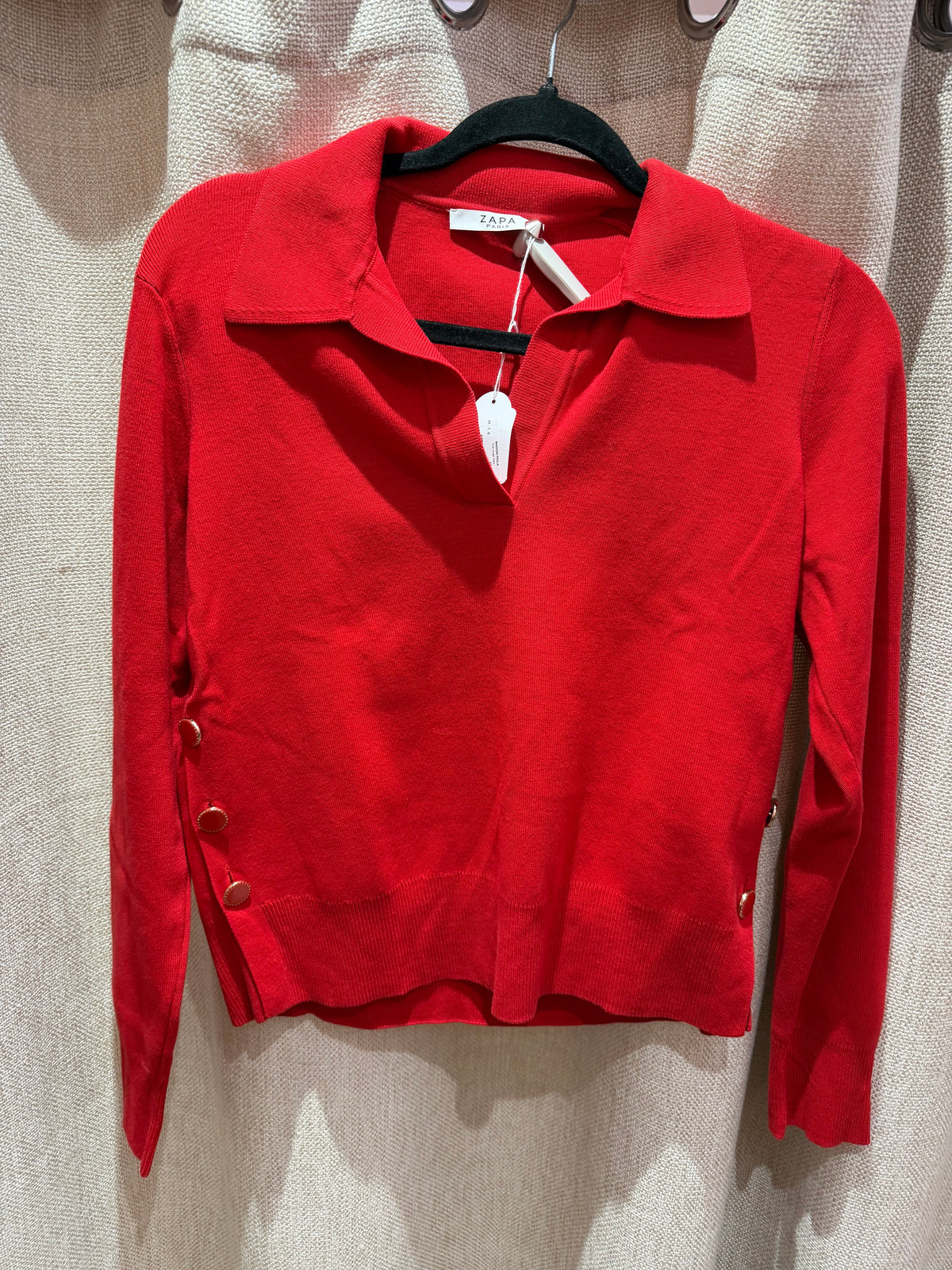 Polo rouge Zapa T.S 12/10