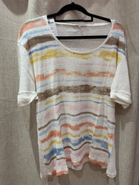 Gérard Darel - T-shirt blanc rayures - T.XL