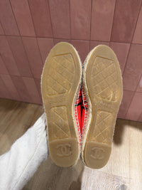 Espadrilles rouges en cuir Chanel - T.37 19/10