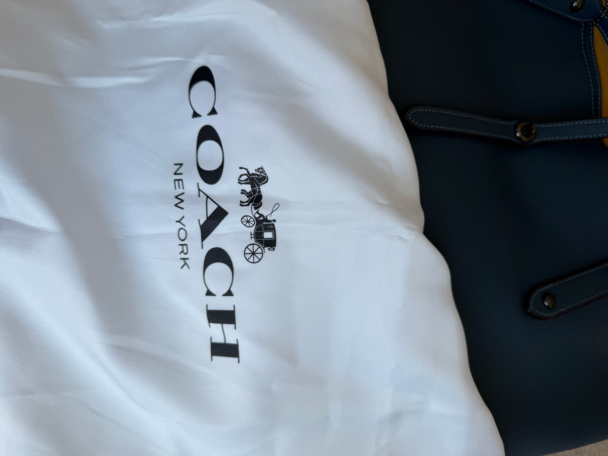 Sac coach en cuir bleu 16/08