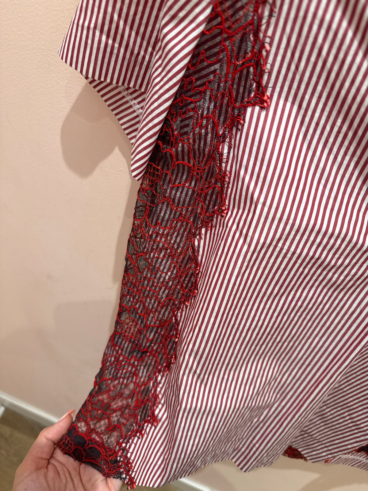 Sandro Top blanc rayures rouges T.M