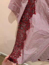 Sandro Top blanc rayures rouges T.M