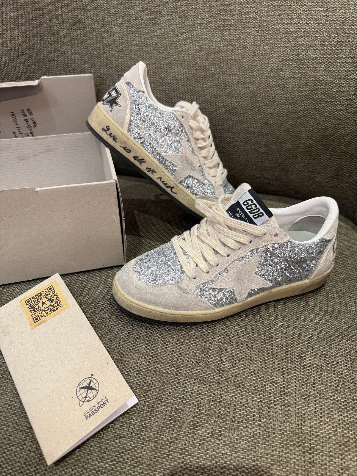 Golden Goose - Beige argenté - Baskets beige argenté - T.36