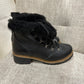 Bottines en cuir noir T.36