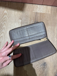 Portefeuille Lancel marron cuir grainé