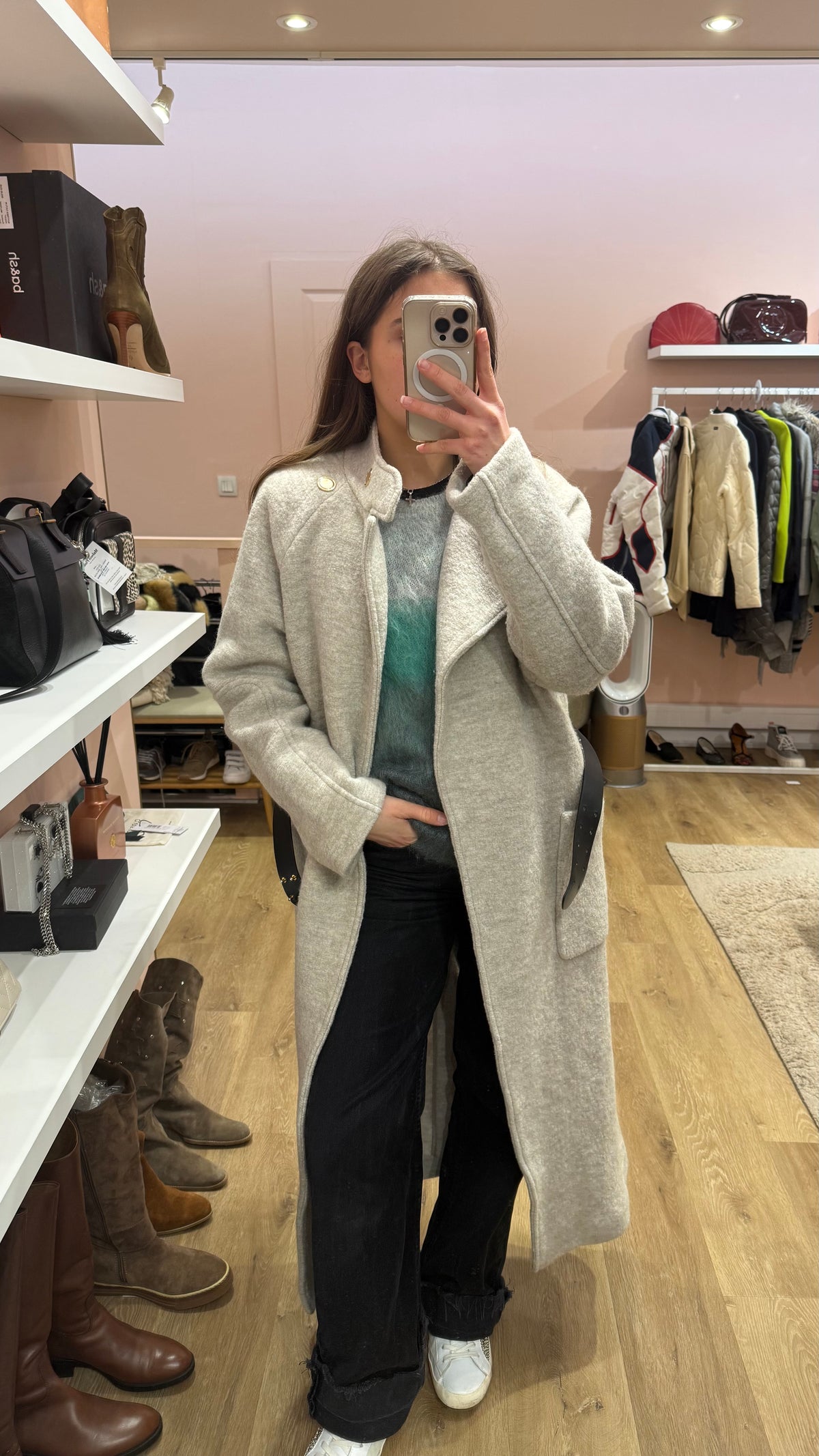 Manteau gris clair Ba&sh T.S
