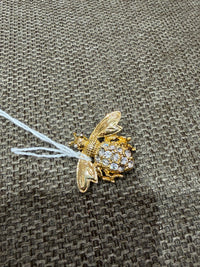 Broche abeille vintage doré 18/09