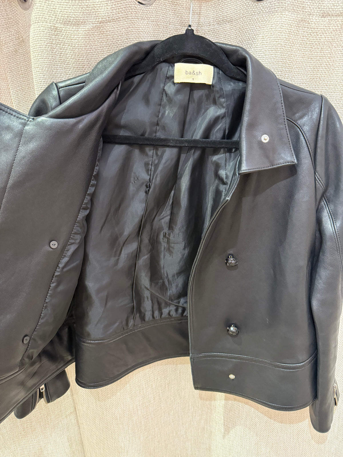 Veste en cuir Ba&sh T.S