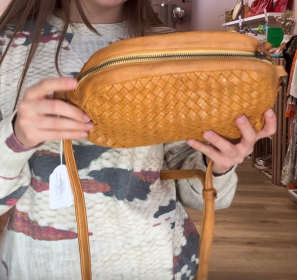 Sac jaune croisé Naterra cuir 07/06