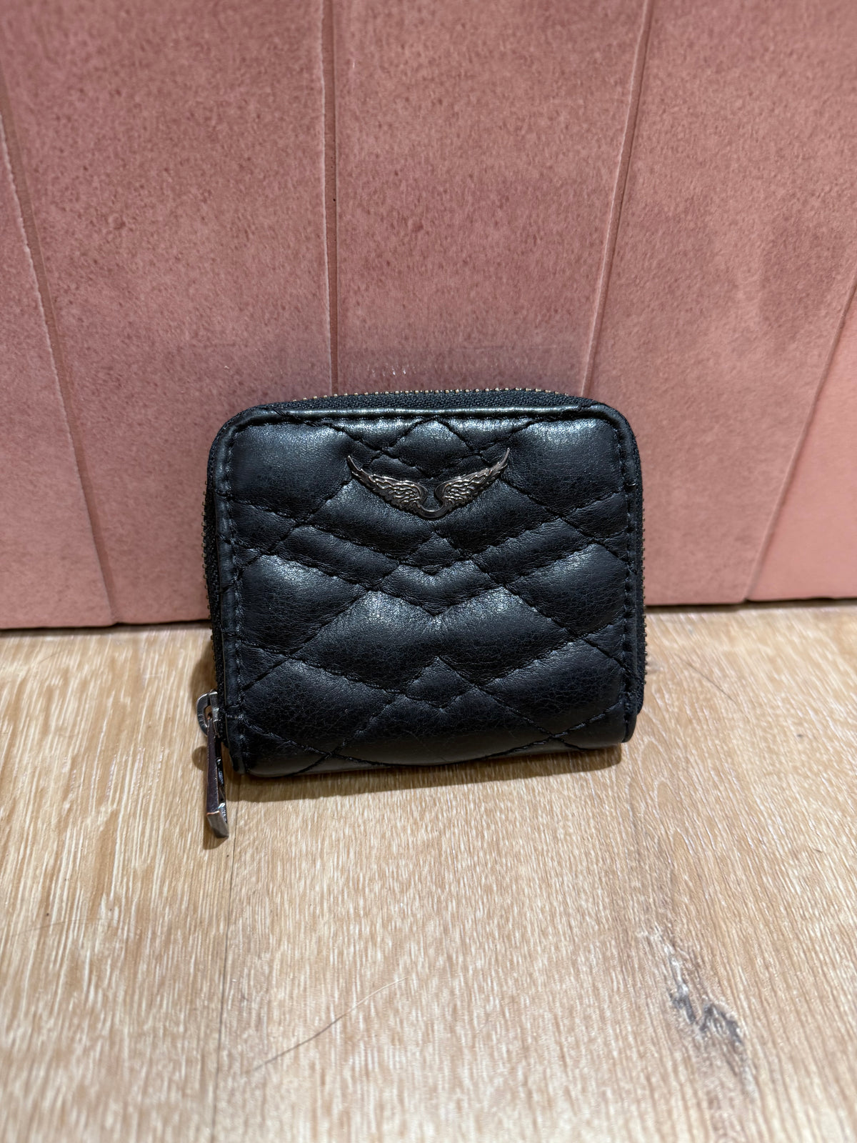 Porte-monnaie Zadig & Voltaire zip noir cuir