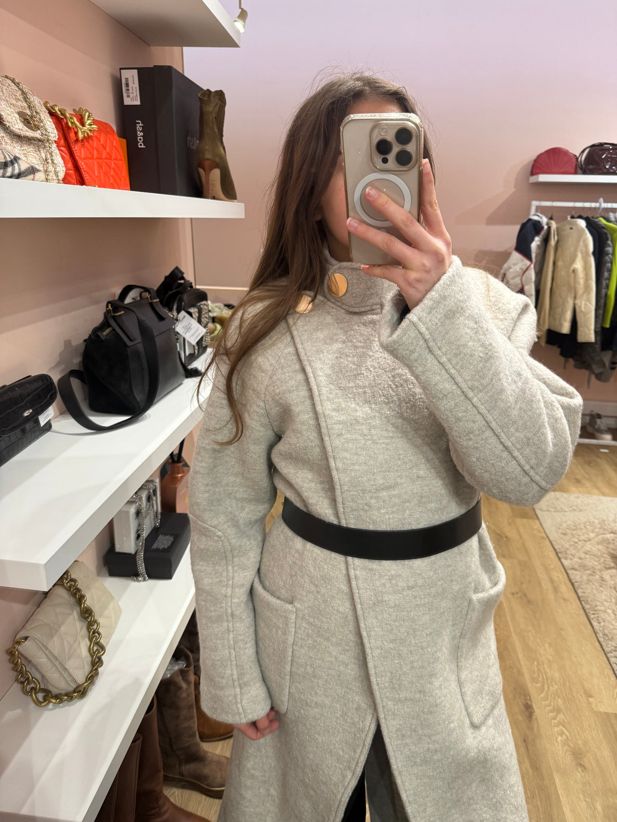 Manteau gris clair Ba&sh T.S