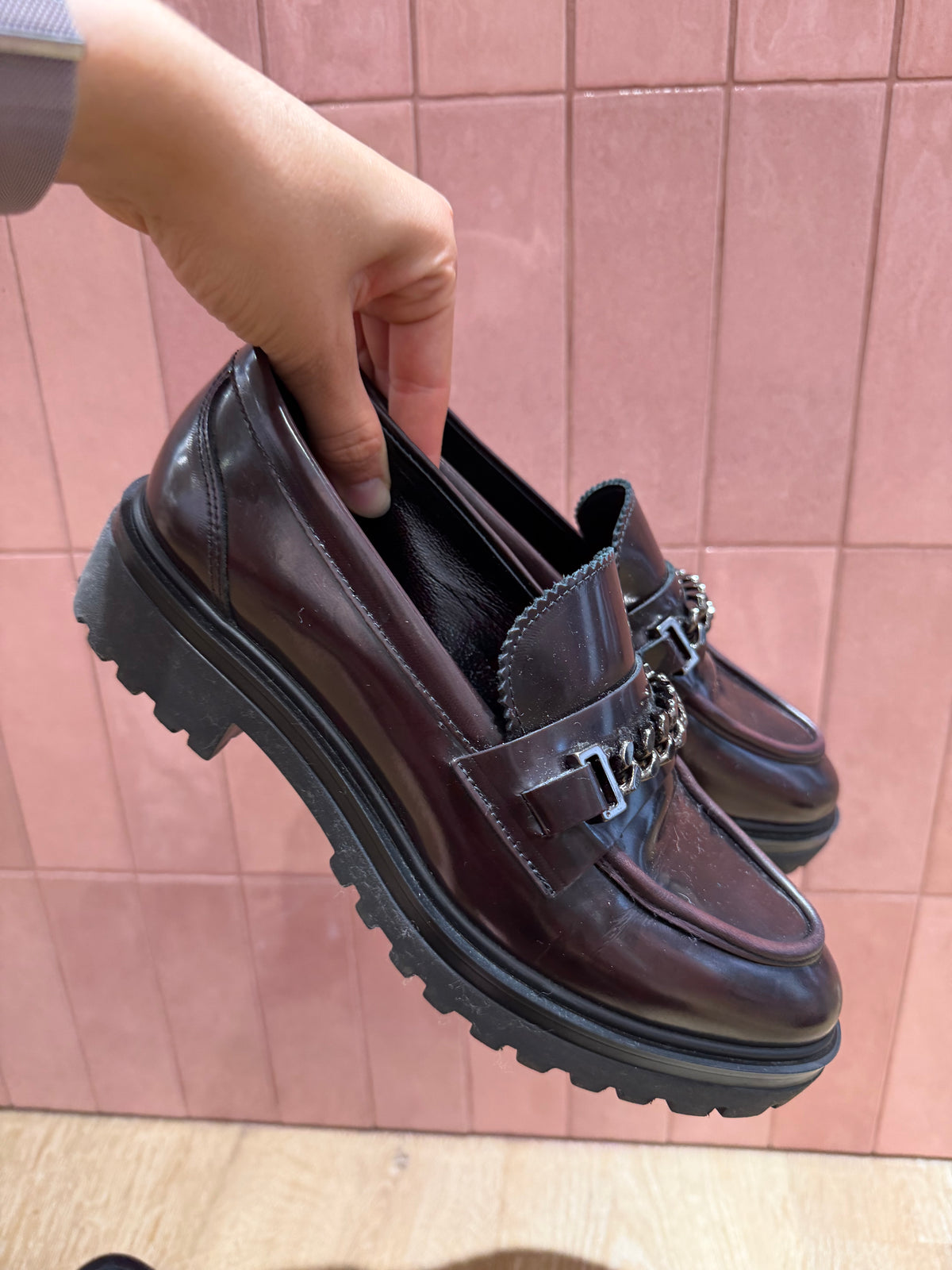 Mocassins bordeaux Hardrige T.37 27/08