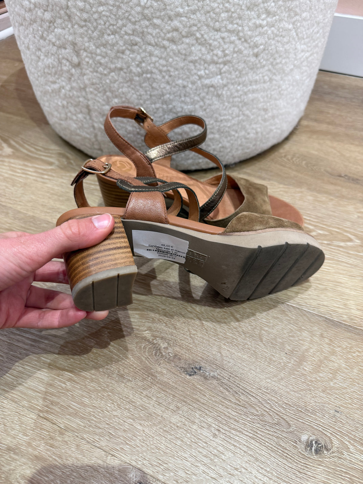 Sandales kaki et marron Mamzelle T.37