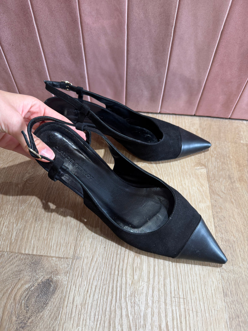 Escarpins noirs en daim T.39 Claudie Pierlot 03/09