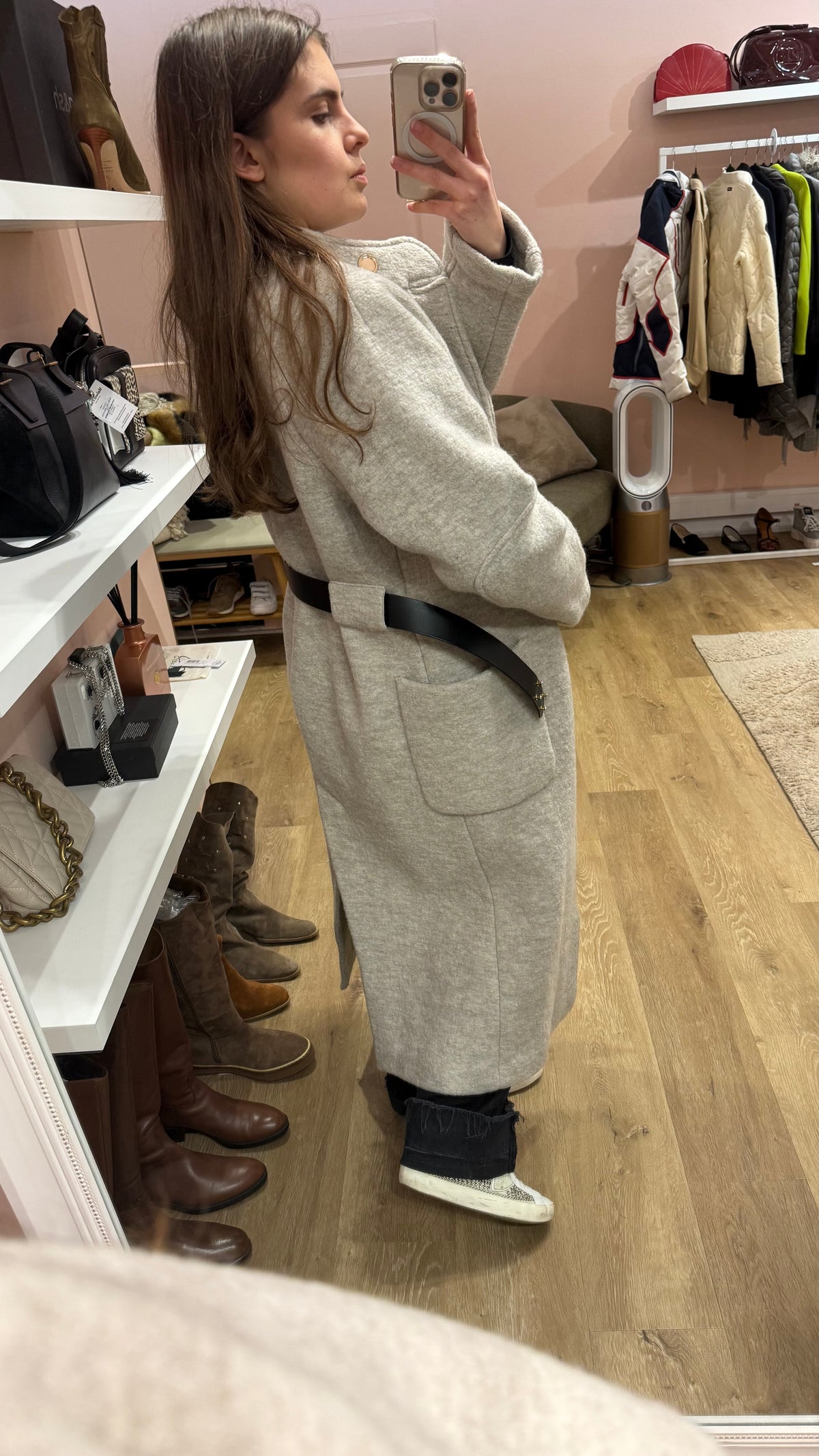 Manteau gris clair Ba&sh T.S